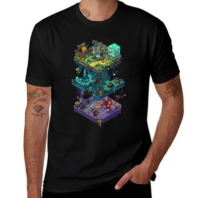 Dungeons And Isometric Dragons Summer-ready Fabric T-Shirt