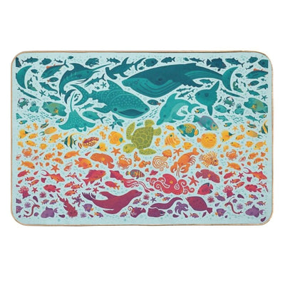 Aquatic Spectrum 2 Light Blue Toxin-Free Bath Mat
