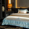 New Silk Cotton Embroidery Four-piece Bedspread Set