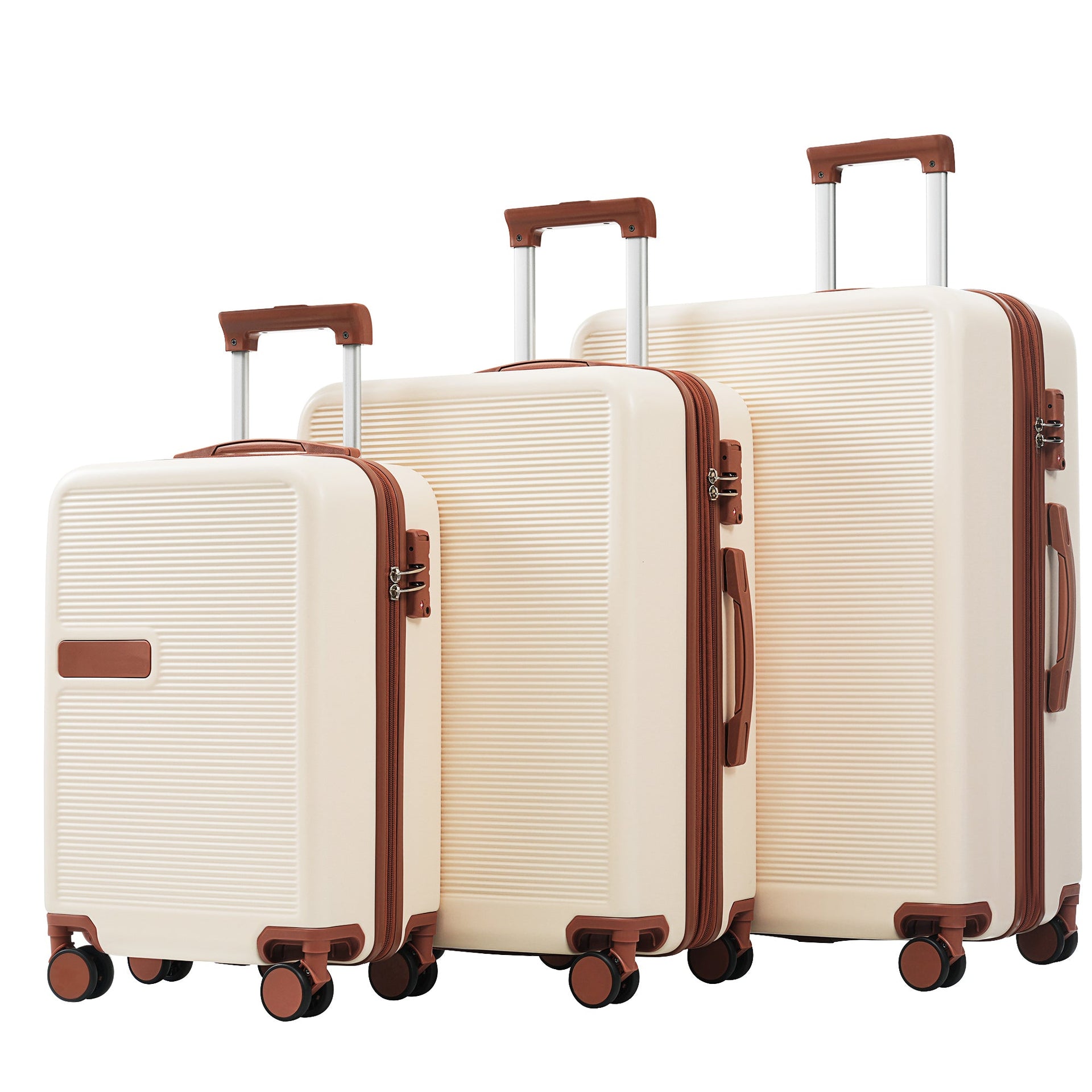 Hardshell Luggage Sets 3 pcs Contrast Color Suitcase with Spinner Wheels and TSA Lock 20' 24' 28' Available