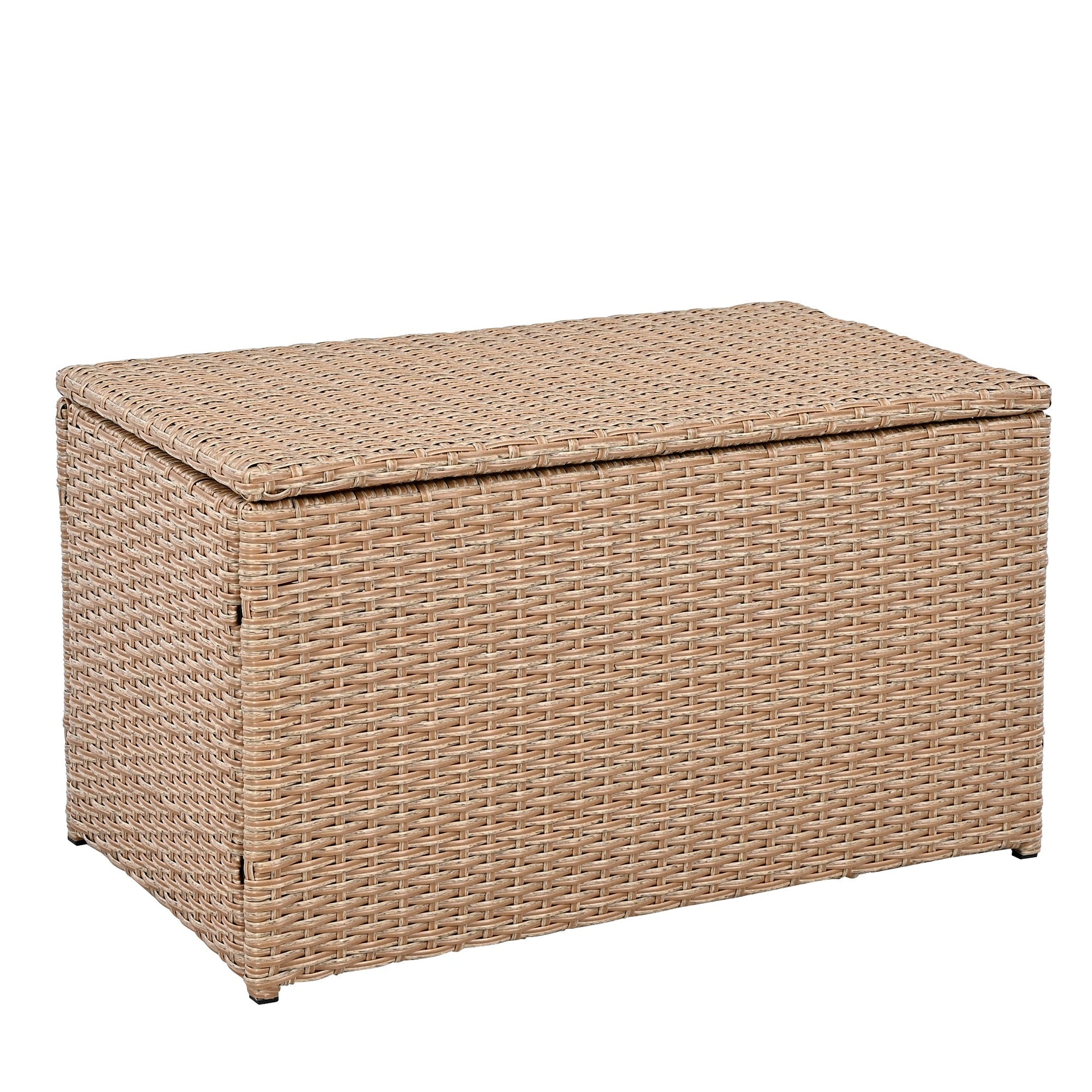10-Piece Outdoor Sectional Half Round Patio Rattan Sofa Set, PE Wicker Conversation Furniture Set for Free Combination, White