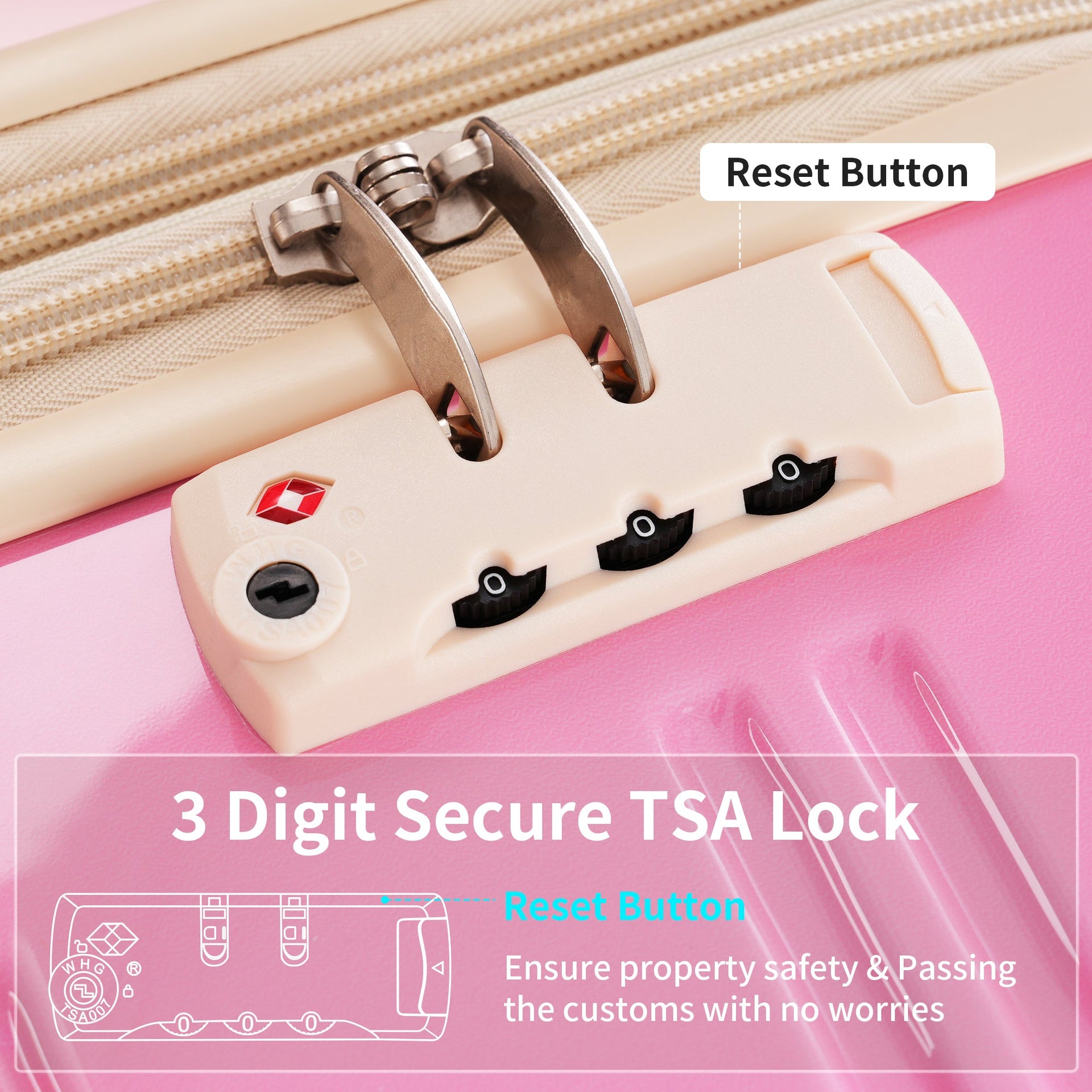 Hardshell Luggage Sets 3 Piece Gradient Color Expandable Suitcase with Spinner Wheels and TSA Lock Lightweight 20' 24' 28' Available,Pink+Green