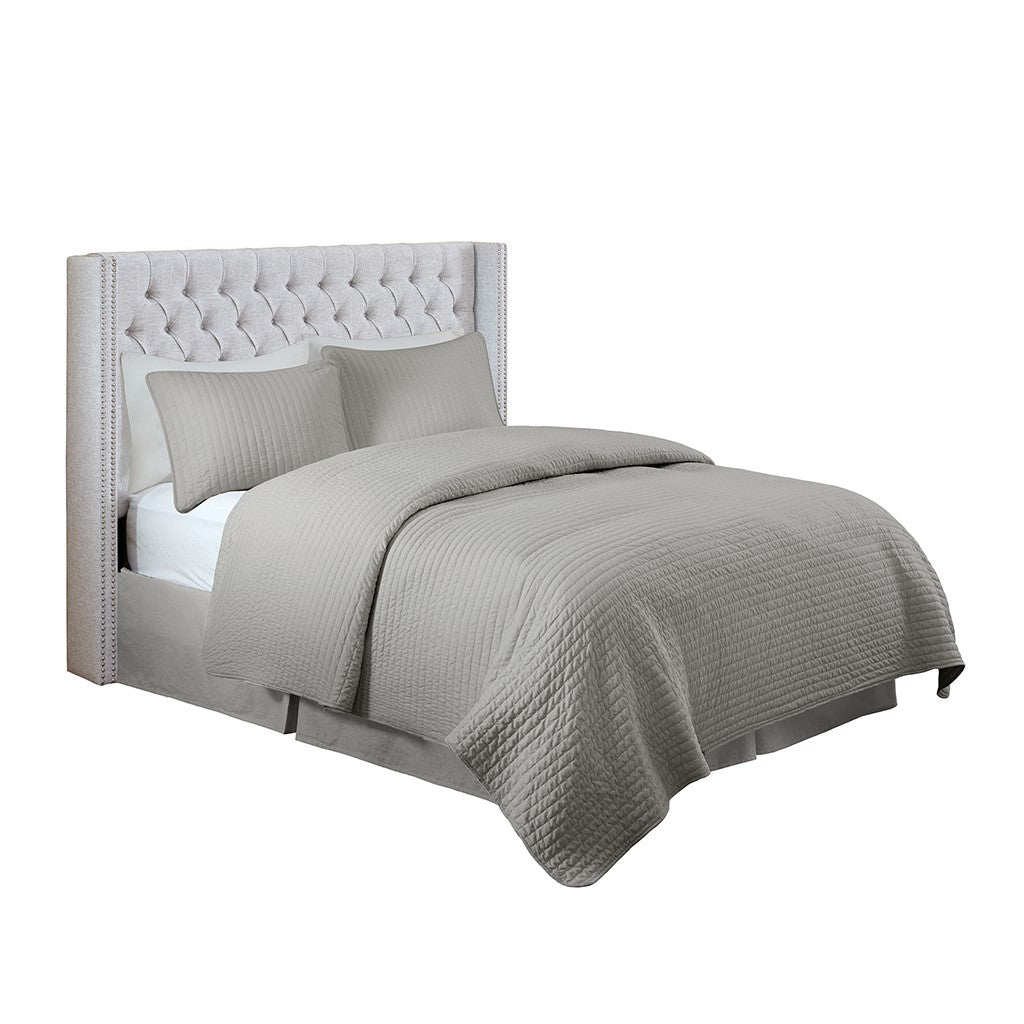 Amelia Upholstery Grey Headboard by Madison Park