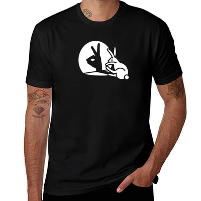 Funny Rabbit Hand Shadow Puppets Humor Pop Art Durable T-Shirt