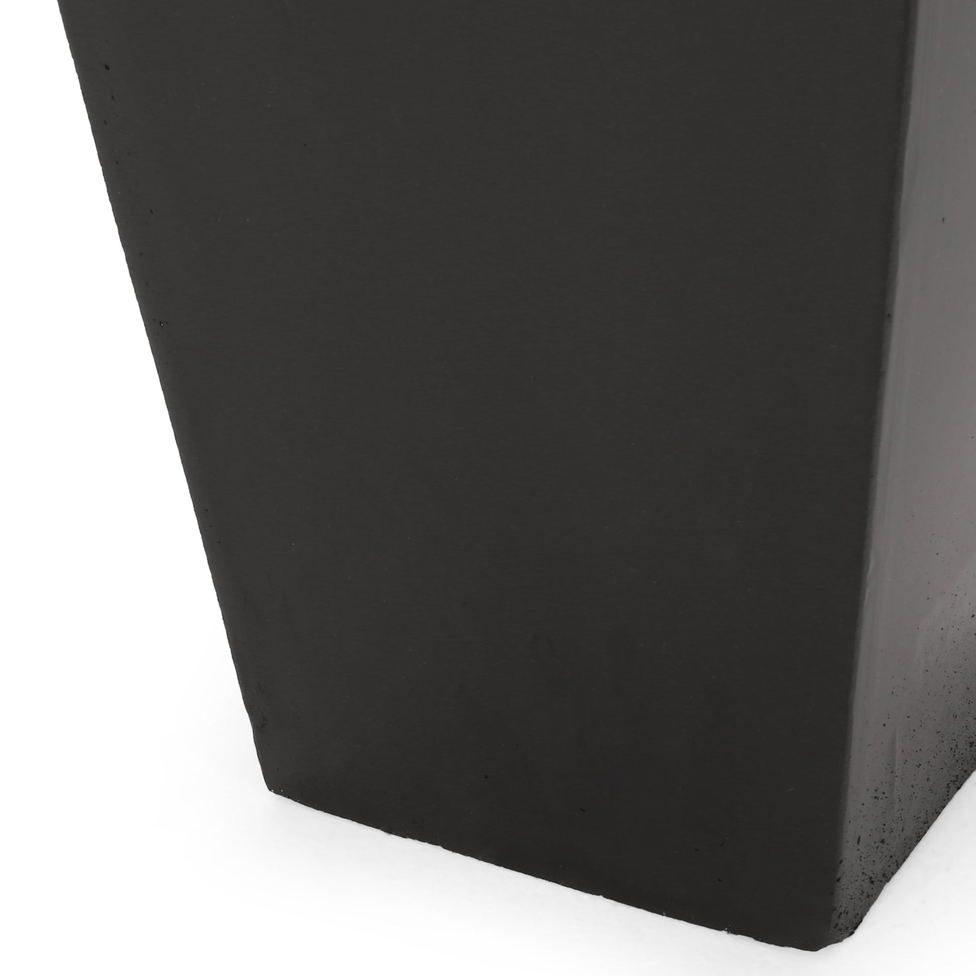 13' x 28.5 Outdoor Modern MGO Cast Stone Planter, Black