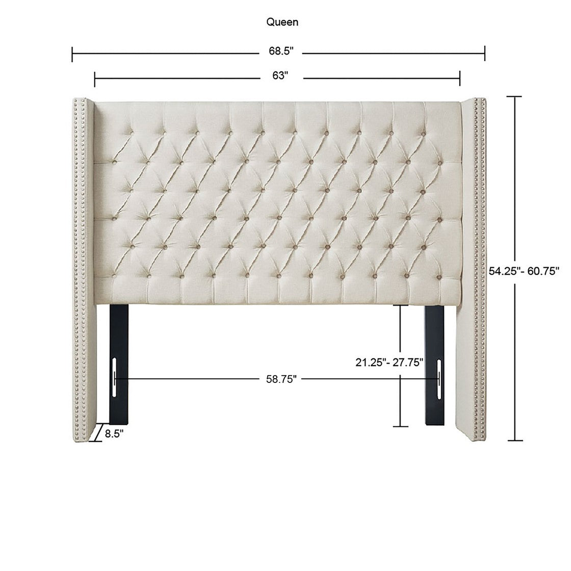 Amelia Upholstery Cream Headboard by Madison Park