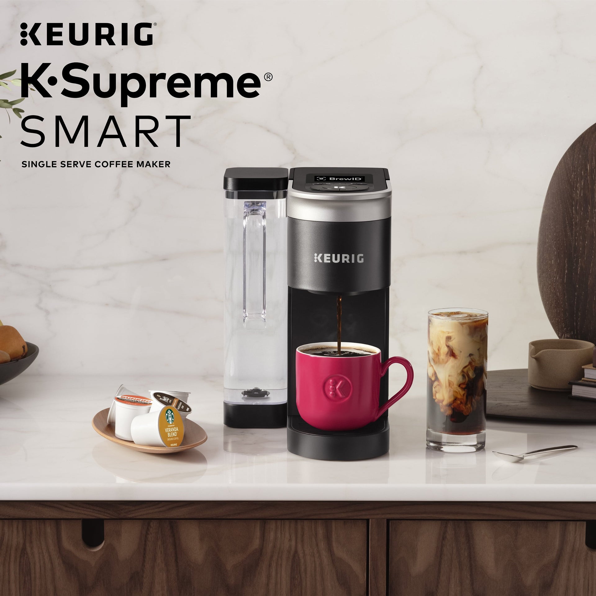 K-Supreme SMART Coffee Maker, Multistream Technology, Brews 6-12Oz Cup Sizes, Black
