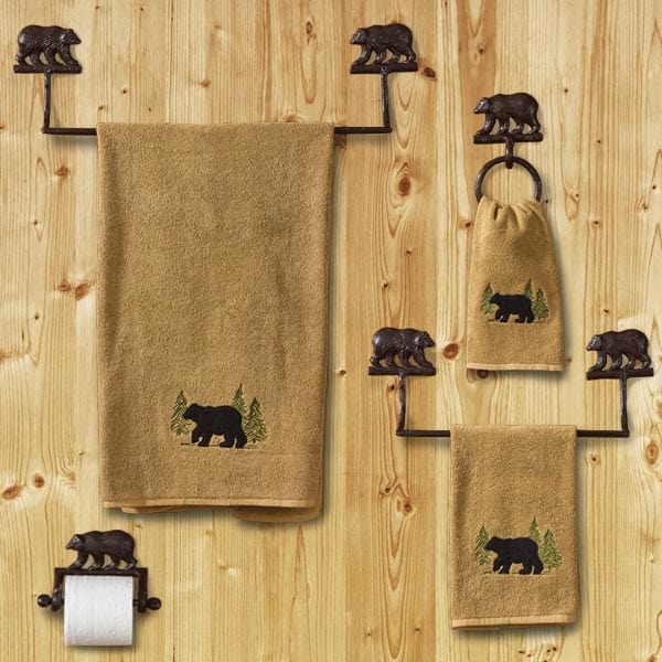 Cabin Bear Bathroom Hardware