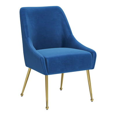 Maxine Dining Chair Navy Blue & Gold by Zuo Modern