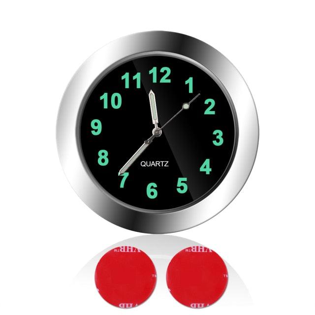 Car Clock Luminous Mini Automobiles Internal Stick-On Digital Watch Stick on Dashboard Car Clock Mini Tiny Small Luminous Car Vent Clocks Watch for Dashboard Boat Bike Home Mechanics Quartz Clocks Auto Ornament Car Accessories Gifts