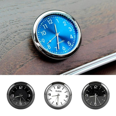 Car Clock Watch Indoor Automobiles Stick-In Luminous Quartz Analog Watch Universal Pocket Mini Stick-On Clock for Car Boat Bike Home Watch Decoration Accessories