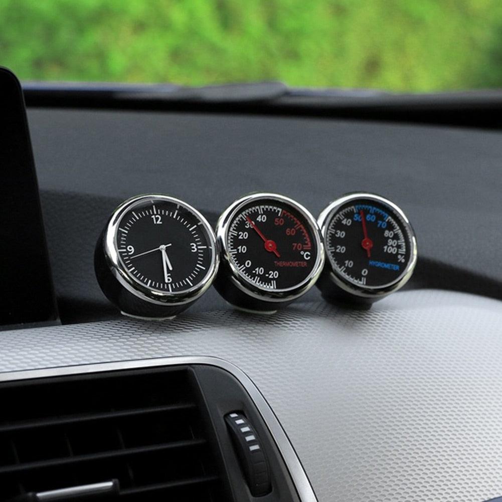 Car Interior Mini Quartz Watch Clock Mini Clock Car Dashboard Clocks Luminous Car Clock Pocket Stick-On Clock Cars Air Vent Clip Quartz Clocks Vehicle Dashboard Clock Mini Vehicle Clock Car Pocket Clock for Cars Hygrometer Thermometer Dashboard Ornament