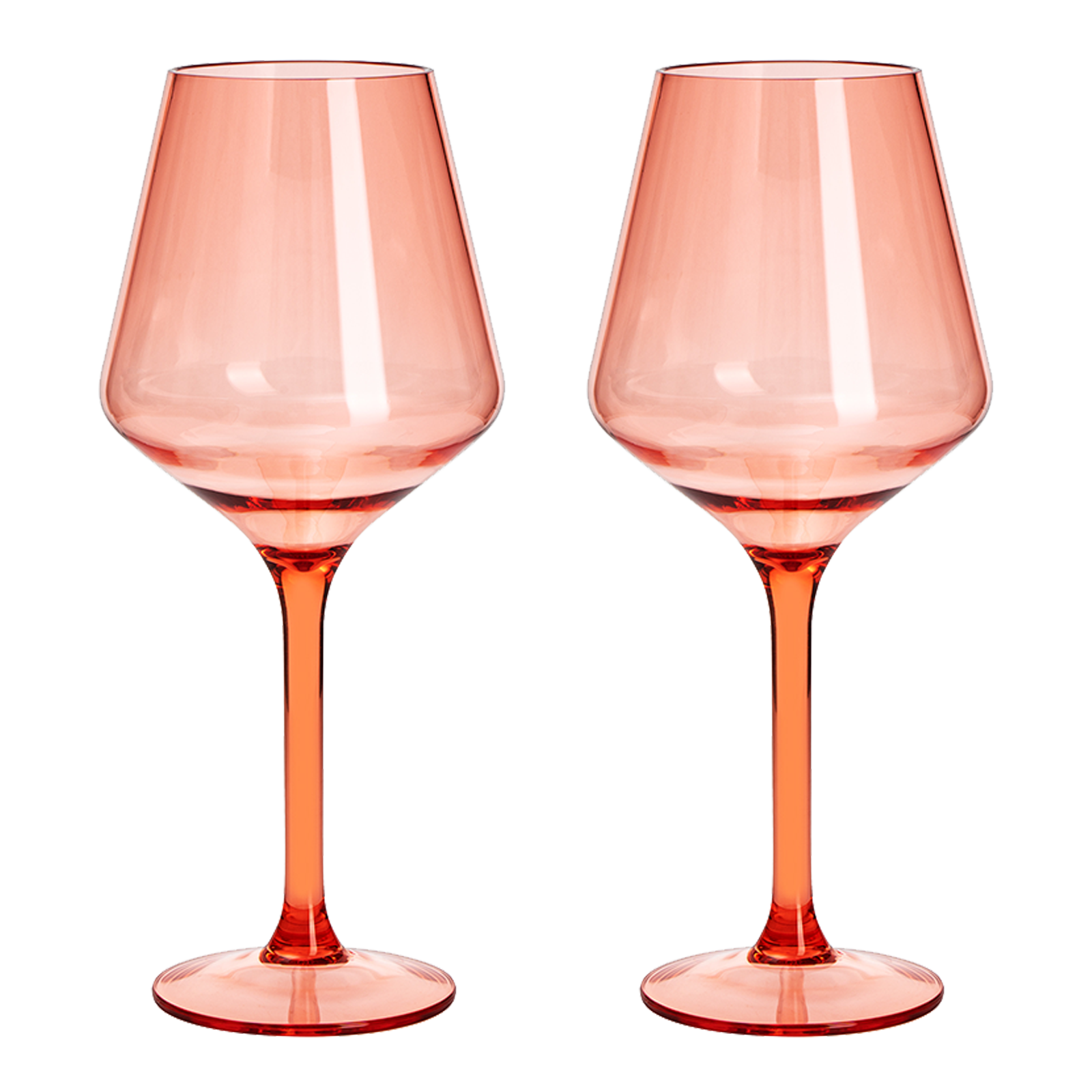 Floating Wine Glasses for Pool - Set of 2-15 OZ Shatterproof Poolside Wine Glasses, Tritan Plastic Reusable Stemware, Beach Outdoor Cocktail, Wine, Champagne, Water Glassware - Spring Summer (Green)