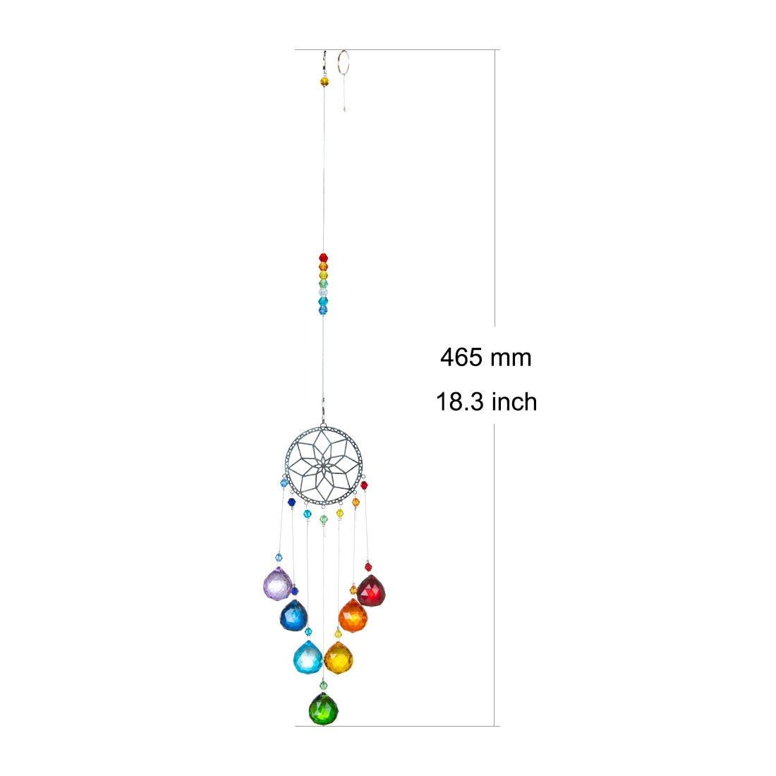 Chandelier Wind Chimes Crystal Prisms Hanging Sun Catcher Beads Chain Sphere Chandelier Lamps Light Pendant for Christmas Day Wedding Plants Cars Window Décor Rainbow Window Curtains Pendant Home Decor Gifts