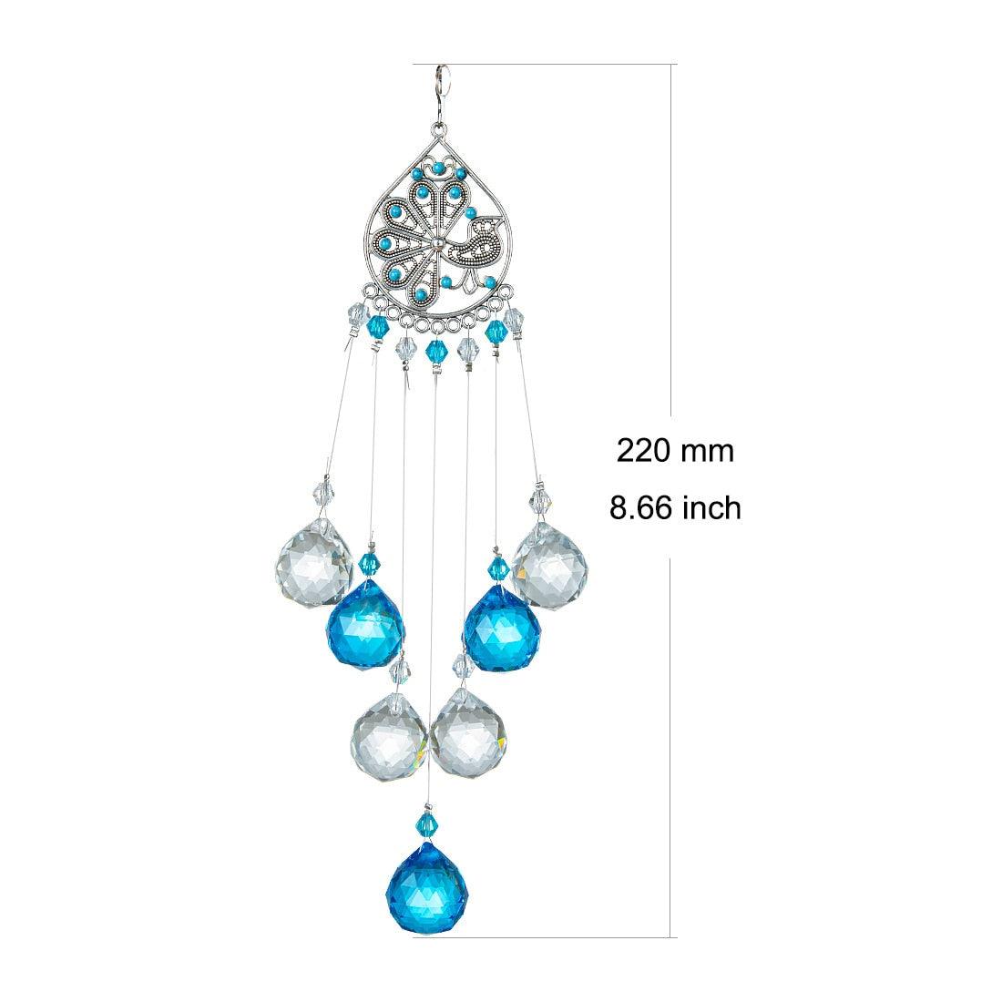 Chandelier Wind Chimes Crystal Prisms Hanging Sun Catcher Beads Chain Sphere Chandelier Lamps Light Pendant for Christmas Day Wedding Plants Cars Window Décor Rainbow Window Curtains Pendant Home Decor Gifts