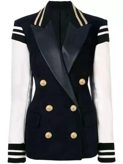 Chic Leather Blazer Coat