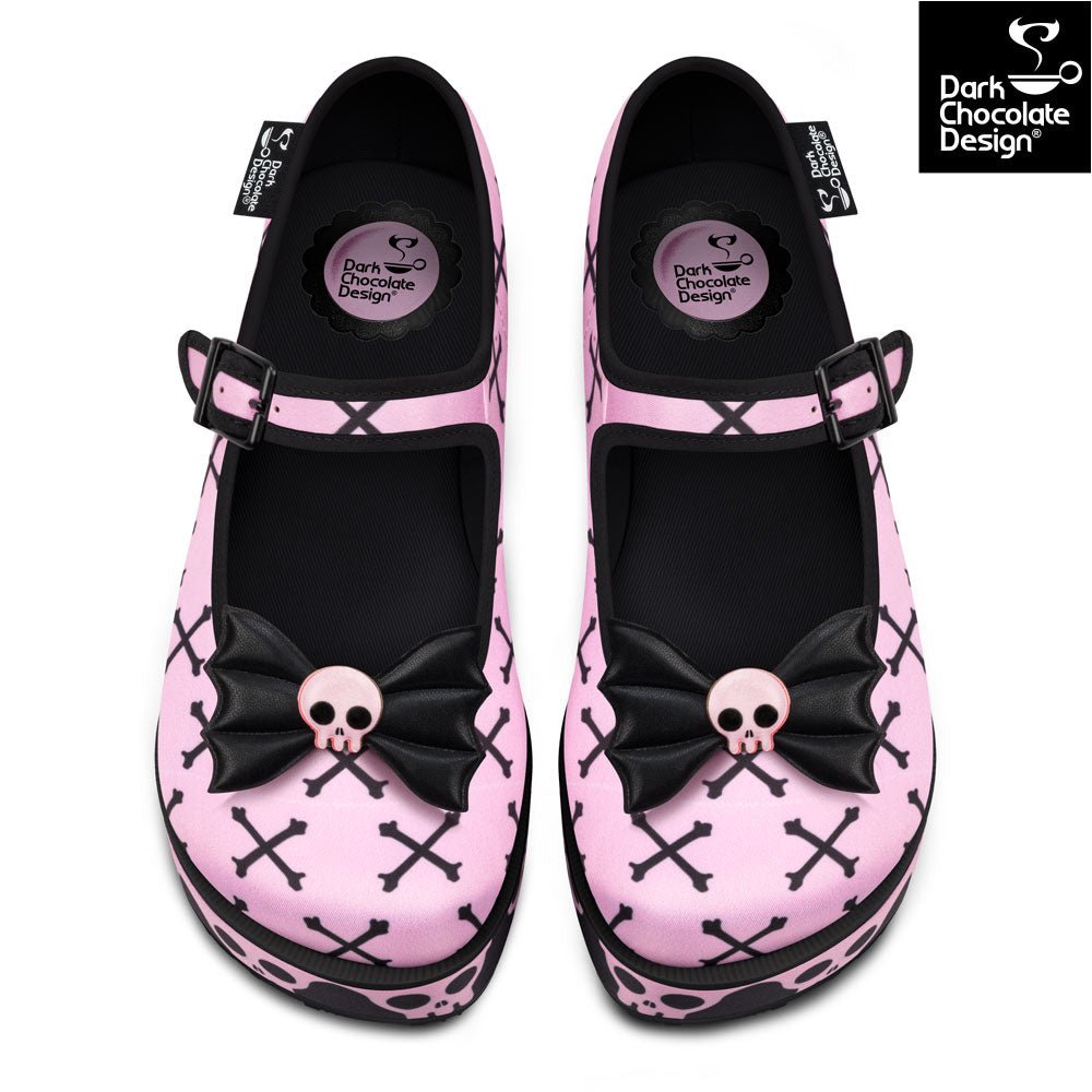 Chocolaticas® Pink Bones Women's Mary Jane Platform