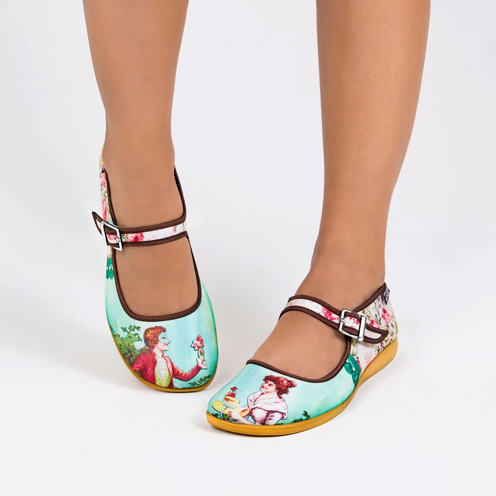Hot Chocolate Design® POESIA CORTESANA Women's Mary Jane Flat
