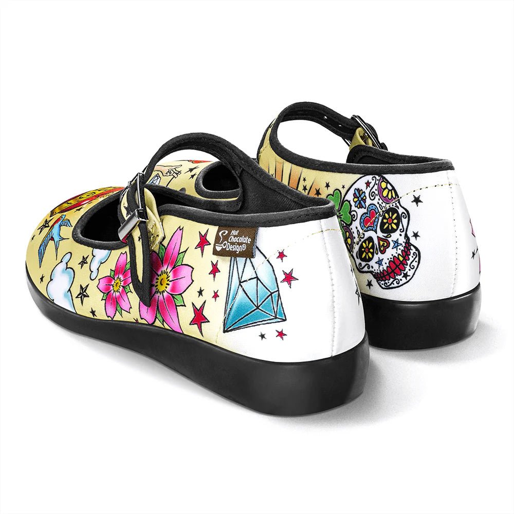 Chocolaticas® TATTOO Women's Mary Jane Flat