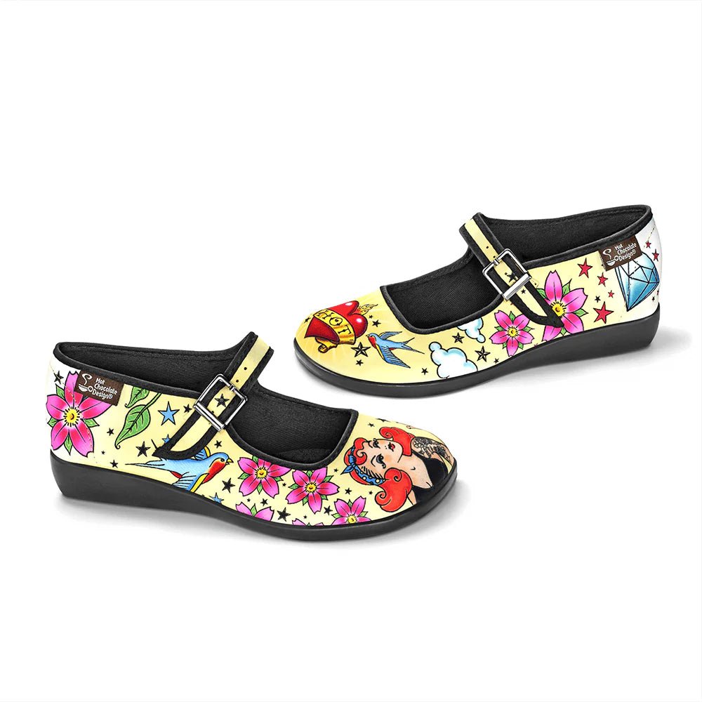 Hot Chocolate Design® TATTOO Women's Mary Jane Flat