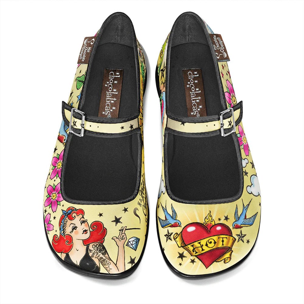 Hot Chocolate Design® TATTOO Women's Mary Jane Flat