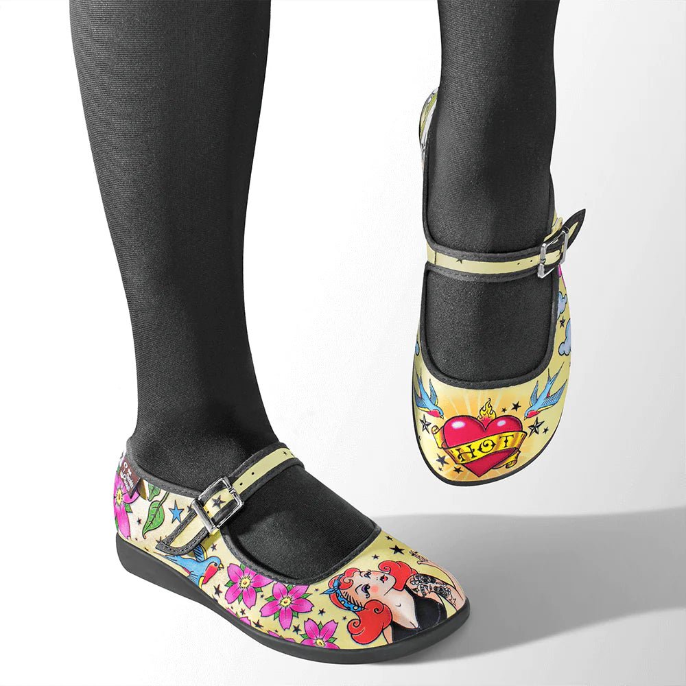 Hot Chocolate Design® TATTOO Women's Mary Jane Flat