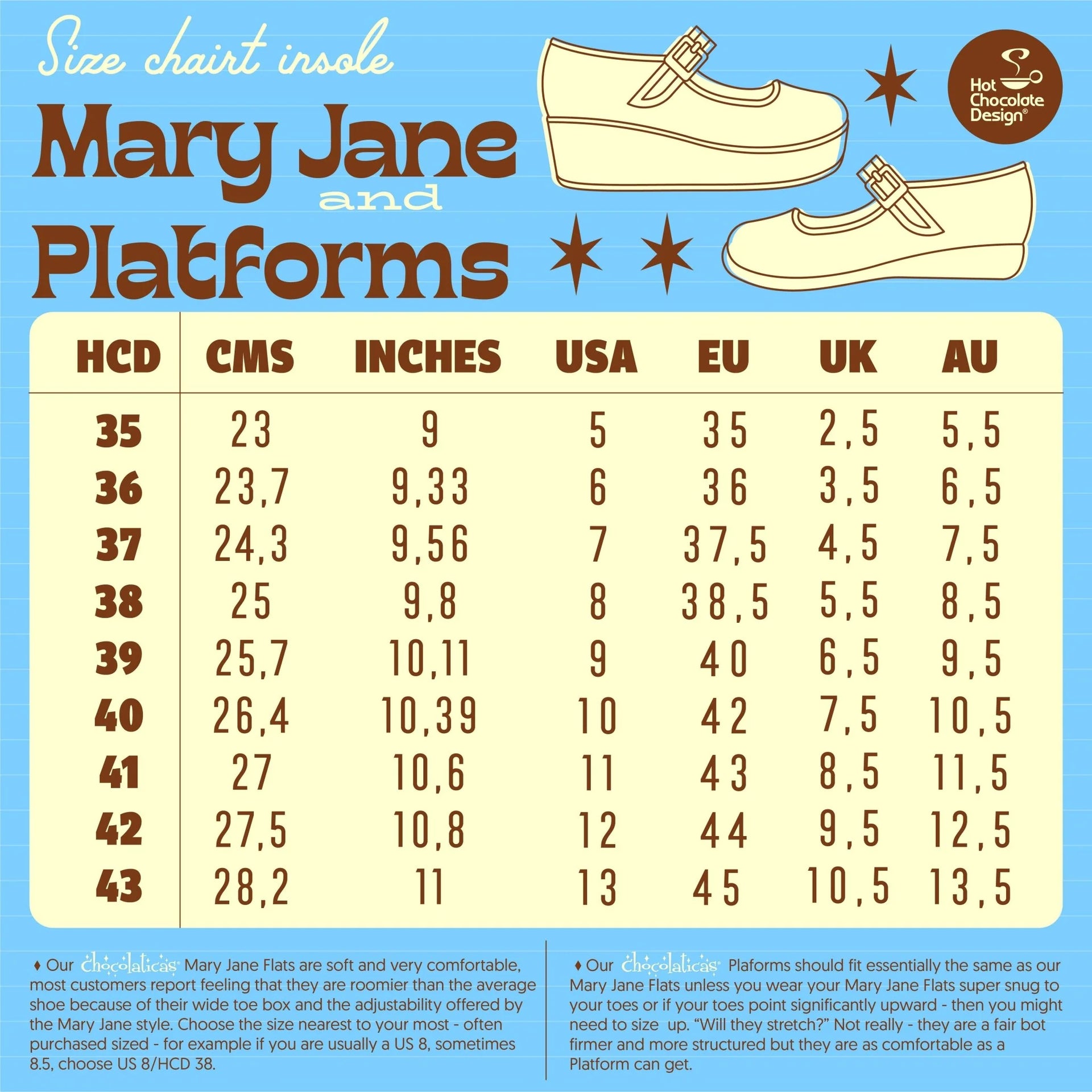 Hot Chocolate Design - Tio Vivo Women's Mary Jane Platform
