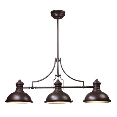 Chadwick 47'' Wide 3-Light Linear Chandelier - Oiled Bronze