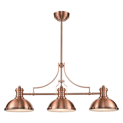 Chadwick 47'' Wide 3-Light Linear Chandelier - Antique Copper