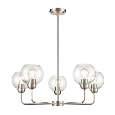 Astoria 28'' Wide 5-Light Chandelier - Brushed Nickel