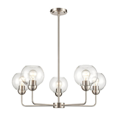 Astoria 28'' Wide 5-Light Chandelier - Brushed Nickel