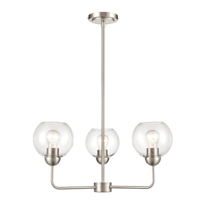 Astoria 23'' Wide 3-Light Chandelier - Brushed Nickel