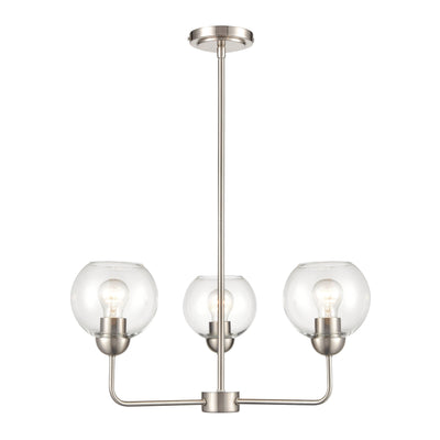Astoria 23'' Wide 3-Light Chandelier - Brushed Nickel