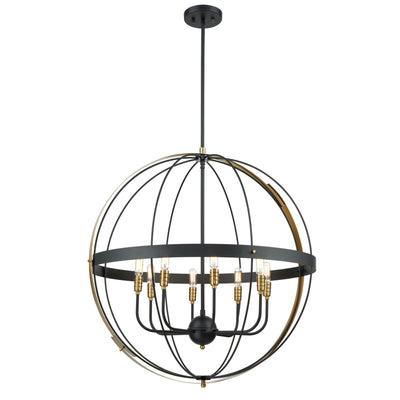 Caldwell 32'' Wide 8-Light Chandelier - Matte Black