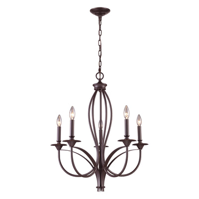 Medford 26'' Wide 5-Light Chandelier - Oiled Bronze