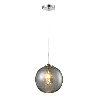 Watersphere 10'' Wide 1-Light Mini Pendant - Polished Chrome with Smoke