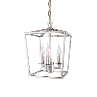 Cage 10.25'' Wide 3-Light Mini Pendant - Polished Nickel