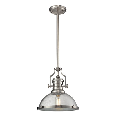Chadwick 13'' Wide 1-Light Pendant - Satin Nickel with Clear