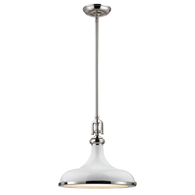 Rutherford 15'' Wide 1-Light Pendant - Gloss White