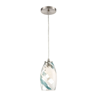 Turbulence 5'' Wide 1-Light Mini Pendant - Satin Nickel