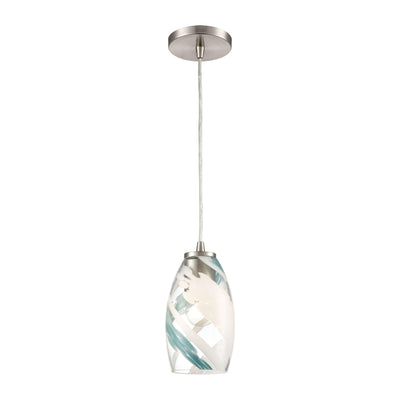 Turbulence 5'' Wide 1-Light Mini Pendant - Satin Nickel