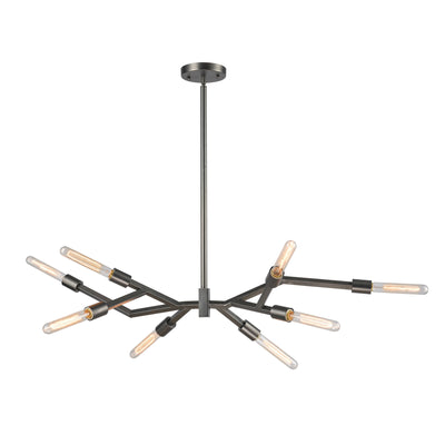 Freeform 38'' Wide 8-Light Chandelier - Graphite