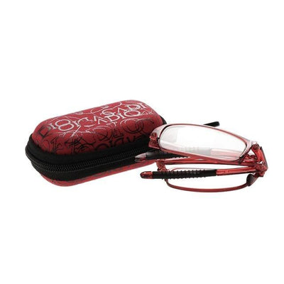 Classic Fashionable Folding Reading Glasses With Case For Men Women Telescopic Rotation Eyeglasses Includes Glasses Case Blue Light Blocking Reading Glasses Folding Reading Glasses, Small Folding Readers for Men Women