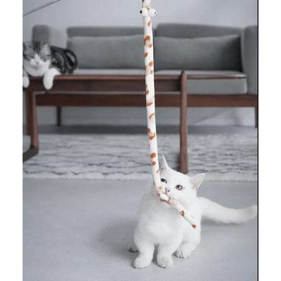 Colorful Rod Wand Feather Teaser Exerciser For Cats Soft Funny Interactive Toy For Pets Cute Cat Accessories