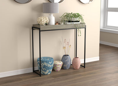 Console Sofa Table Dark Taupe Tray Top