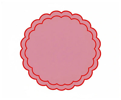 Pink and Red Scalloped Placemats