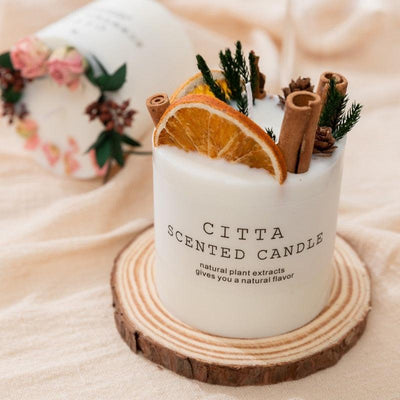 Creative Soy Wax Romantic Aromatherapy Candles Pure Natural Pillar Candles Pillar Candles Christmas Wedding Party Home Decoration Gift Wedding Party Holders