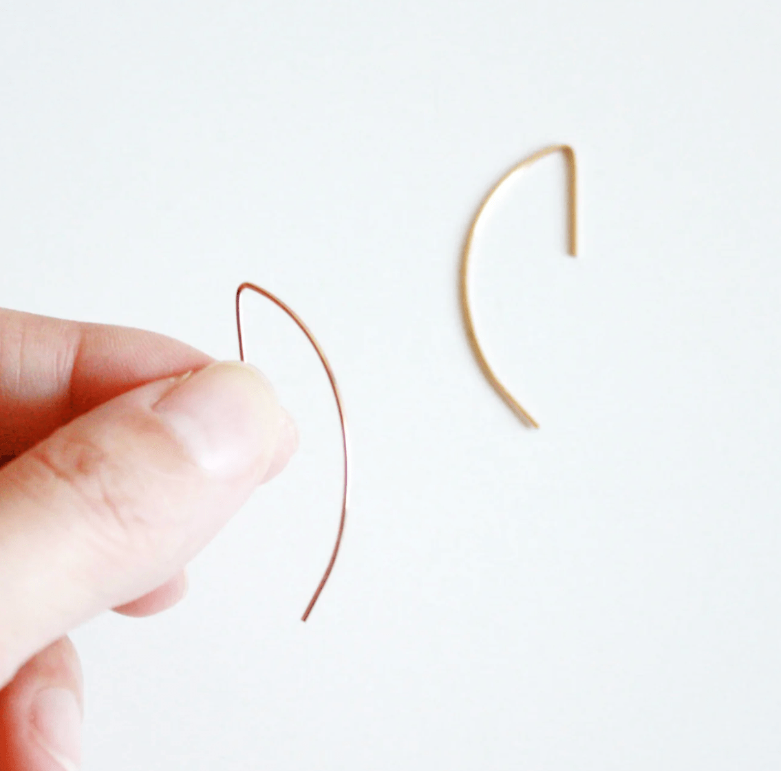 Curved Bar Threader Earrings - Hooks and Luxe