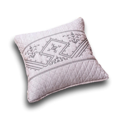 DaDa Bedding Whimsical Lavender Purple Grey Yarn Dyed Euro Pillow Sham Cover, 26