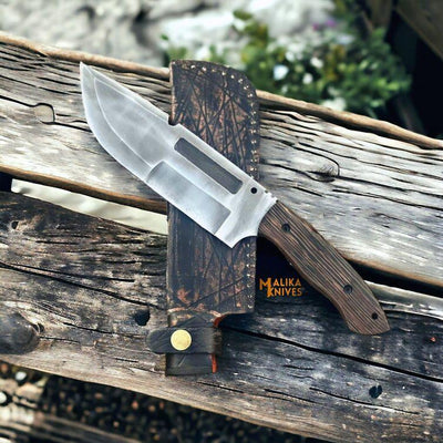 D2 Steel Bowie Knife | Wenge Wood Handle